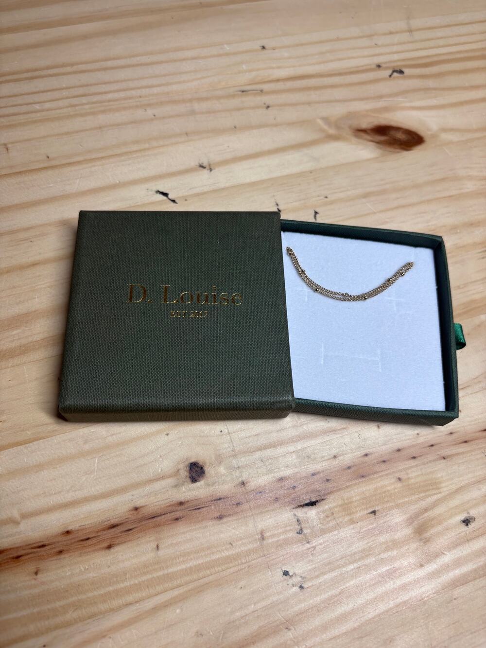 D. Louise Double Beaded Bracelet Gold Chain Dainty